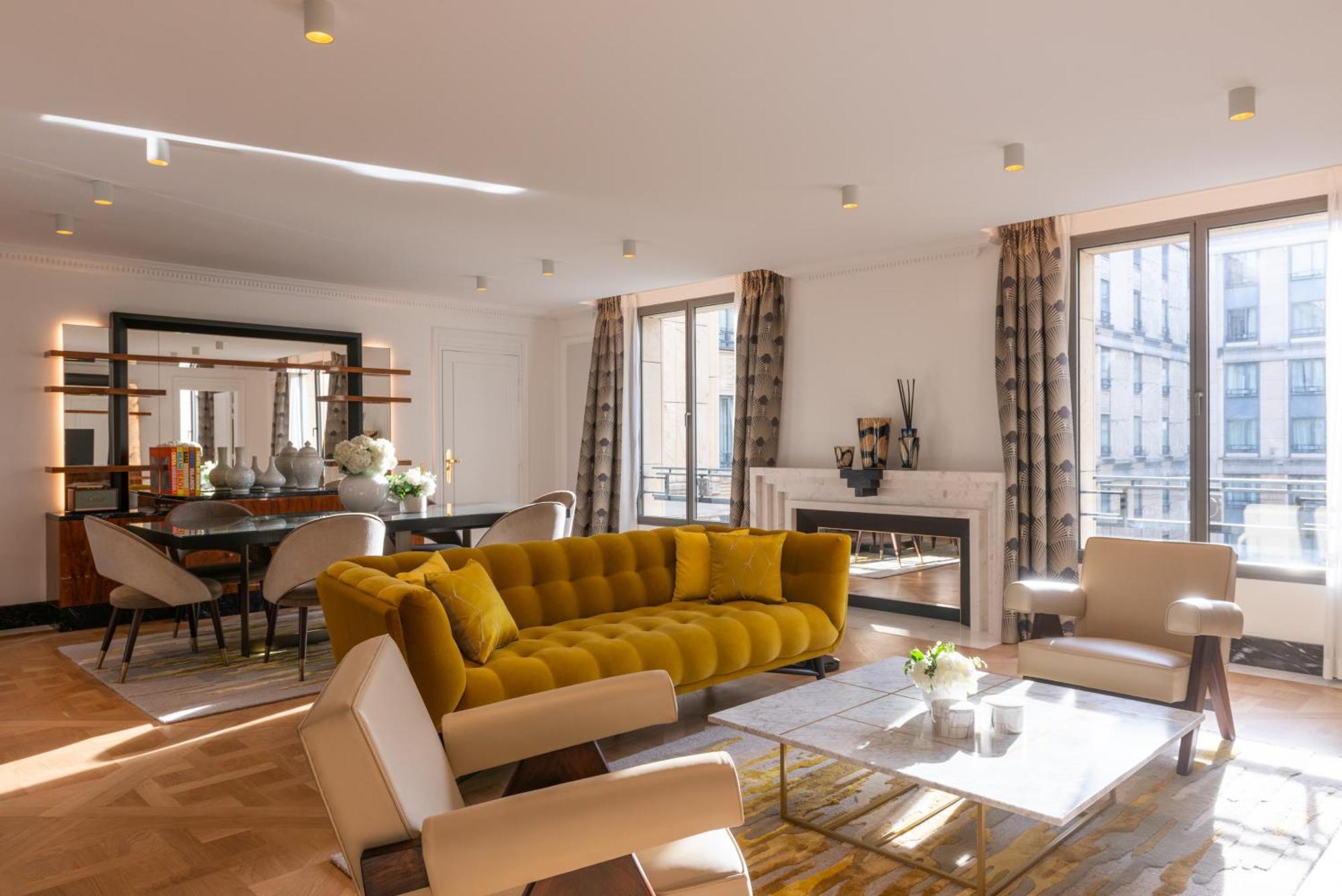 호텔 뒤 컬렉션네어 아크 드 트리옹프 파리 외부 사진 Interior of a typical apartment